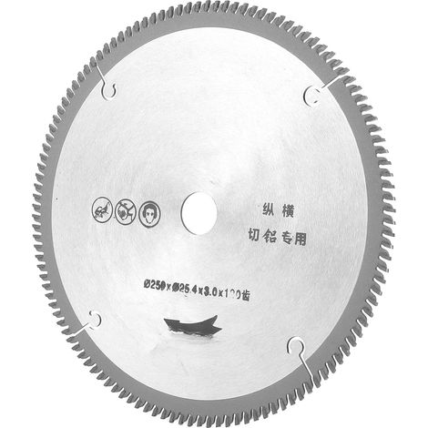 Disque de scie circulaire en acier allié, accessoire de travail du bois, 250 x 25,4 x 3,0 x 120 dents