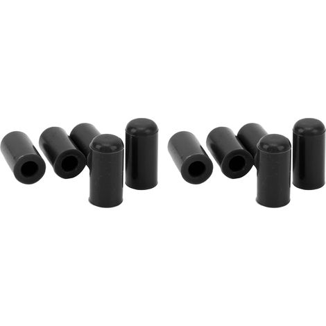 10 bouchons d'extrémité en silicone noir 6mm pour tuyau d'admission, résistant à l'usure, flexible, étanche, pour tubulure d'admission auto (1/5)