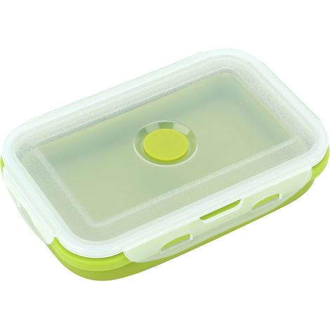 Student Silicone Lunch Box Silicone Collapsible Lunch Box Food Storage Container Set(800ml) (1/5)