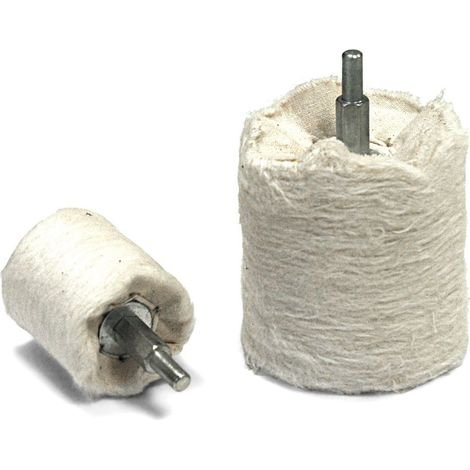 Cilindro di cotone su gambo per lucidare - Rosver - CCG D.38x38 G.6 - Conf.5pz