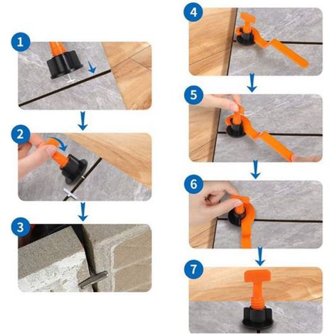 151 pièces Kit Nivellement Carrelage Sol Mur avec Espacers Outils Positionnement (1/4)