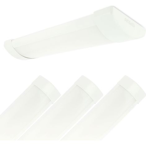 4 strisce LED extrapiatte LINE 8W Eq 80W IP40 750Lm 28cm  Température de Couleur: Bianco neutro 4000K