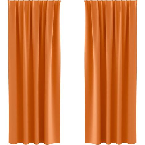 Maison Exclusive - Verdunkelungs-Vorhänge mit Ringen 2 pcs Helles