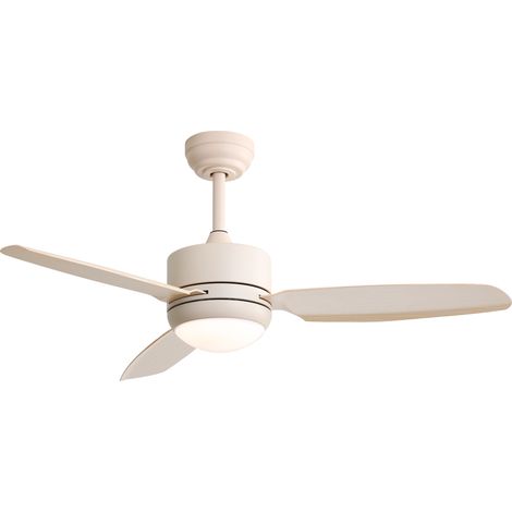 Ventilateur de plafond 46 pouces avec lumière LED, 3 pales ABS, moteur DC réversible, télécommande et 6 vitesses (1/5)