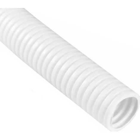 Gaine Câbles Électriques Voiture Gaine Ondulée Flexible Protection Cache PP Tuyau Fil Fendu Gaine Isolante Conduit Tube Rangement Câble Blanc Extérieur 18mm Long 3 Mètres (1/5)