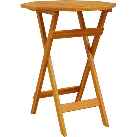 Folding Garden Table Ø60x75 cm Solid Wood Acacia vidaXL