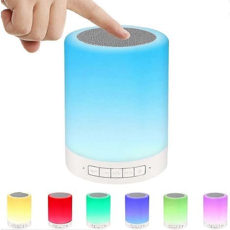 Lumière d'ambiance LED RGB blanche pour enceinte Bluetooth, idéale pour un anniversaire ou la Saint-Valentin. (1/5)