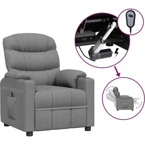 Fauteuil de Salon,Chaise,Fauteuil inclinable électrique Gris clair Tissu CFW394997 (1/5)