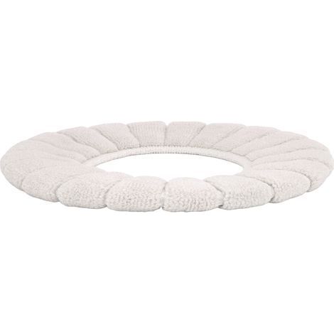 Set mit 2 weichen, beigefarbenen Toilettensitzbezügen, rutschfest, waschbar, für den Winter, weiche Toilettenauflagen (1/5)