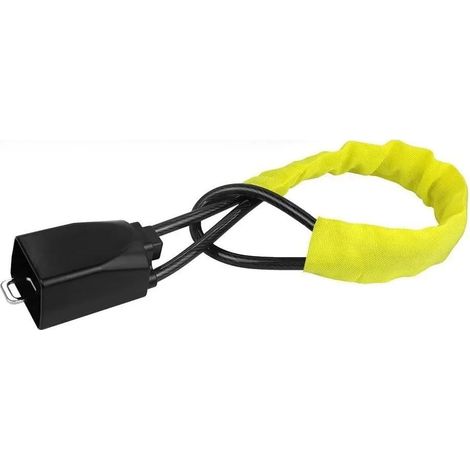Verrou de volant voiture avec boucles ceinture sécurité, robuste, prévention du vol, dispositif Anti-verrouillage pour camion SUV Van RV Antivol Volant(Yellow)