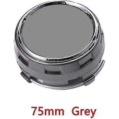 Lot de 4 enjoliveurs de roue de voiture 75 mm A0004000900, accessoires de remplacement pour voiture Yogu, gris (1/5)