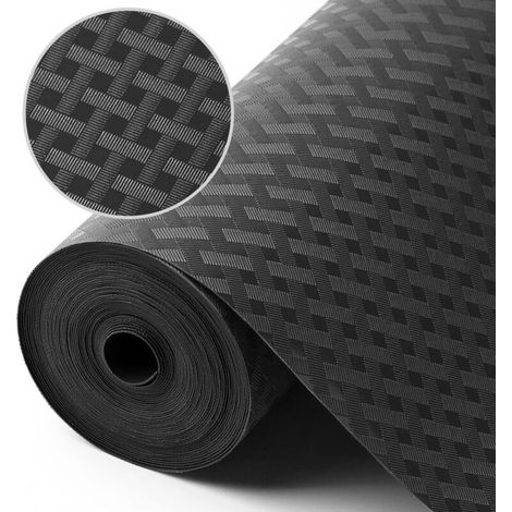 Protective mat for kitchen cupboard shelves and refrigerator, waterproof and oil-resistant, made of EVA plastic, for drawers and refrigerator shelves, black, 30 x 300 cm (1/5)
