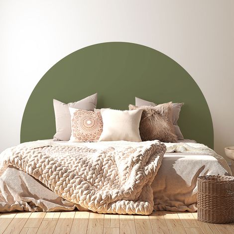 Stickers tête de lit - Couleur tendance - 160 x 130 cm - Pour lits (120 à 140 cm) - Adhésif MAT (1/2)