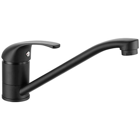 Edouard Rousseau – Mitigeur de lavabo CARDIFF noir – Bec mobile – Aérateur réducteur de débit – Cartouche céramique Ø 40 mm – Corps en laiton