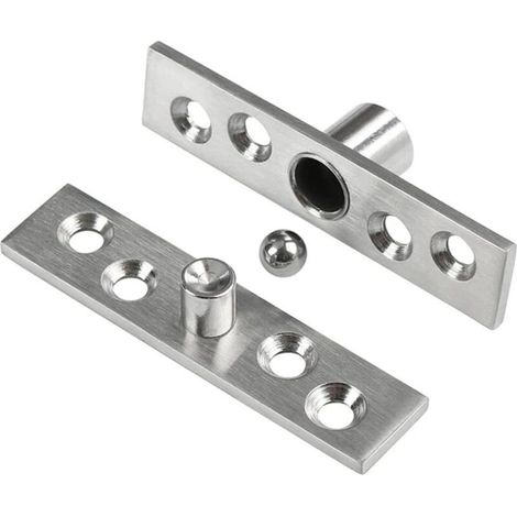Set aus 2 um 360° drehbaren Scharnieren aus Edelstahl für verdeckte Türen, 100 mm x 23,7 mm