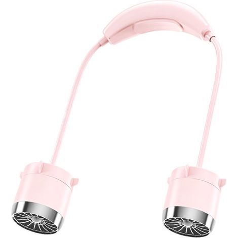 Ventilatore da collo, mini aspirapolvere portatile, ventilatore ricaricabile tramite USB, 100 velocità del vento, tubo regolabile, batteria da 800 mAh, ideale per sport all'aria aperta. (1/4)