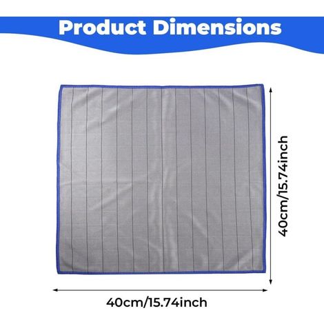 Set mit 4 magischen Mikrofasertüchern aus Carbon, 40 x 40 cm, Mikrofasertücher für Autofenster, Mikrofasertücher, Wischtücher für Glas, Gläser, Geschirr, Küche, Haushalt, Auto - Crezuo
