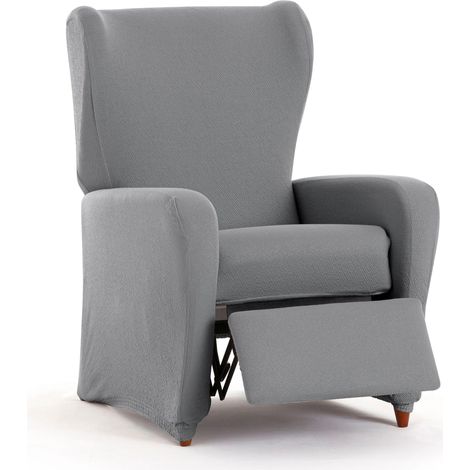 Housse de Fauteuil de Relaxation bi-élastique 4 pièces réglable, Protection complète Contre l'usure - Housse de Fauteuil de Relaxation Respirante et Facile à Installer, Aspect tapissé (1/5)