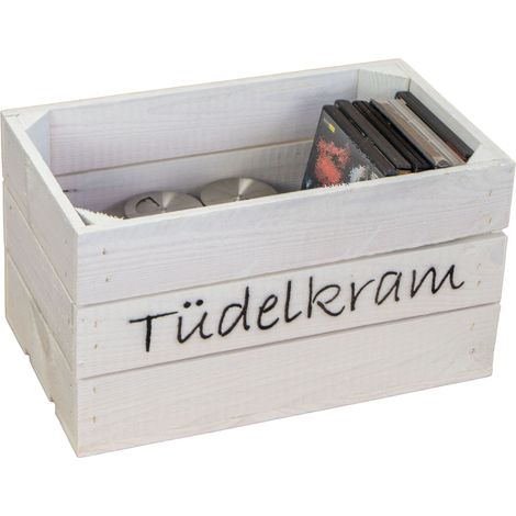 Holzkiste "Hilde" weiß Tüdelkram (1/4)