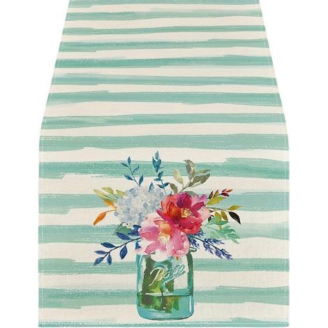 Chemin de table avec vase à eau, décorations de plage pour fêtes, vêtements, cuisine, salle à manger, décorations pour la maison, housse (1/5)