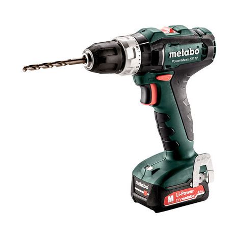Taladro percutor 12 V PowerMaxx SB 12 - 2 x 2,0 Ah Li-Power, SC 30, maletín Metabox Metabo (1/2)