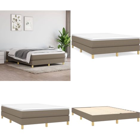 Boxspringbett mit Matratze Taupe 140x200 cm Stoff - Boxspringbett - Doppelbett - Lattenrost - Bettsofa - Tapete - Home & Living (1/5)