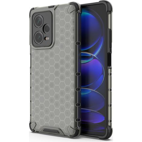Custodia ibrida rinforzata per Xiaomi Redmi Note 12 Pro+ Honeycomb nera (1/5)