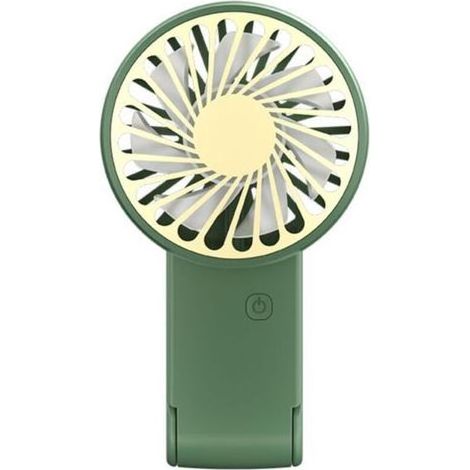 Mini ventilateur de voyage portable rechargeable et pliable, accessoire de table pour festival, vert (1/4)