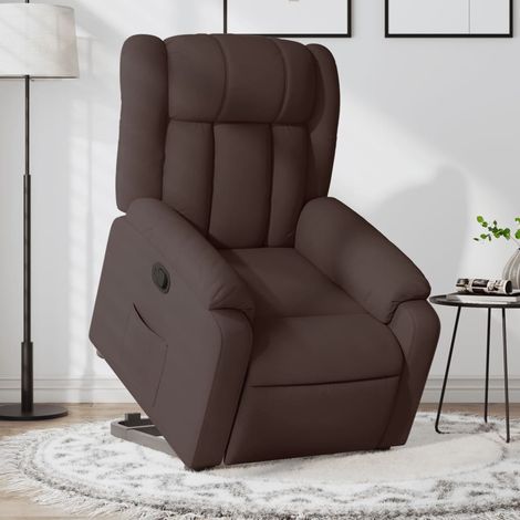 Fauteuil inclinable-Chaise de relaxation-Fauteuil Relax marron foncé tissu 370146 (1/5)