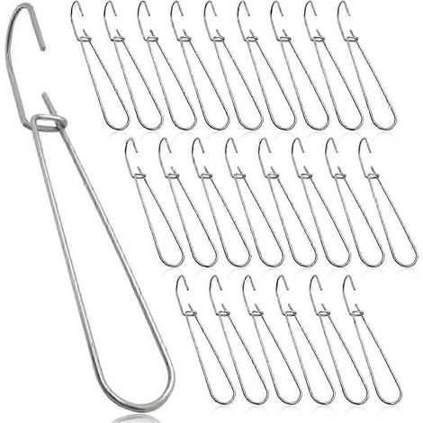 Set mit 24 Metallhaken (18,5 cm / 7,3 Zoll) für Schnittmuster, silberfarben.