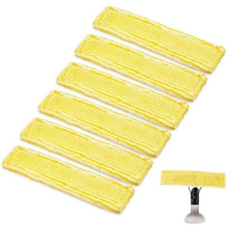 Pair 6 PCS Bonnette Microfibre Pour Karcher Vitre,Lingette Nettoyeur Pour Karcher WV2 WV5,Bonnettes Microfibre Accessoires Nettoyant Vitre,Bonnette de Rechange L'Aspirateur,Chiffons de Nettoyage (1/5)