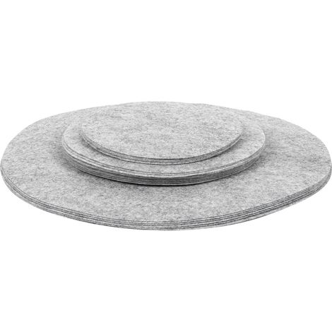 Séparateurs d'assiettes en feutre gris, lot de 24