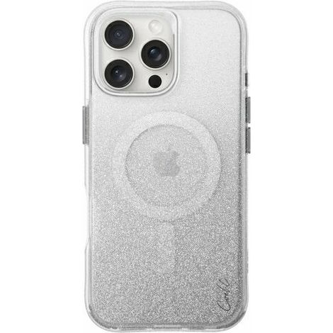 Custodia UNIQ Coehl Lumino per iPhone 16 Pro Max da 6,9" con ricarica magnetica, colore argento/argento scintillante. (1/5)