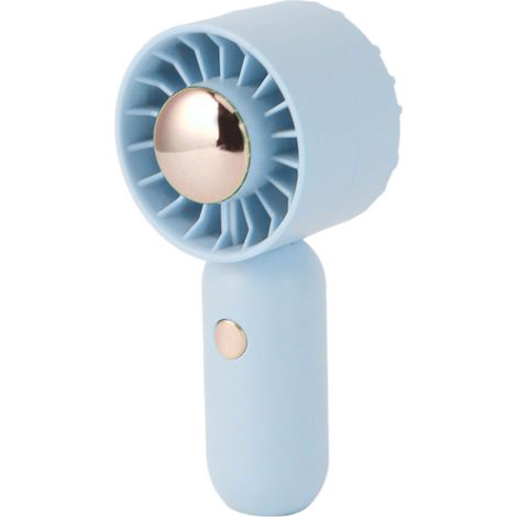 Ventilateur de poche portable rechargeable USB pour l'extérieur, idéal pour les étudiants (bleu). (1/5)