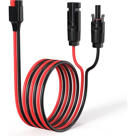 Câble Solaire vers Anderson 10AWG, Câble de Charge Solaire, Connector Anderson 45A pour Centrale Électrique, Panneau Solaire, Générateur Solaire(1.8m) (1/5)