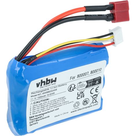 vhbw Akku kompatibel mit Carrera 800007, 800010 Modellbau (1500mAh, 11,1V, Li-Ion)