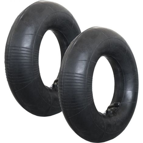 Lot de 2 chambres à air valve coudée pour diable, chariot, tondeuse ou autre - 3.00 / 3.50 - 4 - Linxor (1/4)