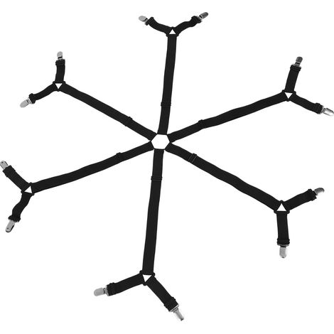 draps à 12 pinces et 6 côtés Sangle de fixation élastique en (1/5)