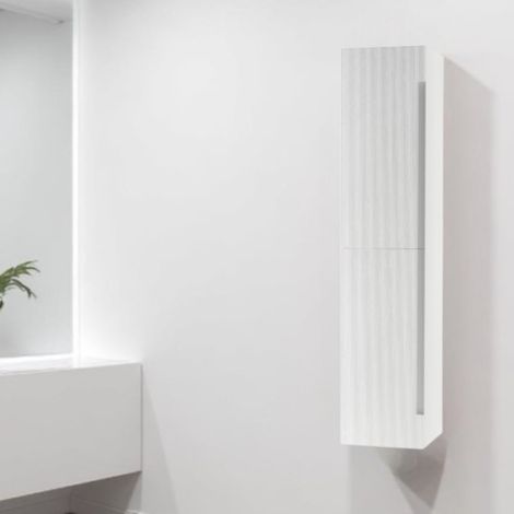 Colonna bagno reversibile h 160 cm Larice Bianco RIGHE (1/5)