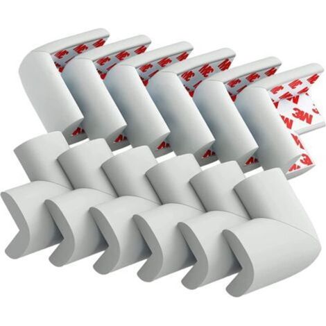 20 Rubber Corner Protectors - Large Cushion for Maximum Baby Protection - Table Corner Guard - with Pre-Attached 3M Double-Sided Adhesive - Certified Product (1/5)