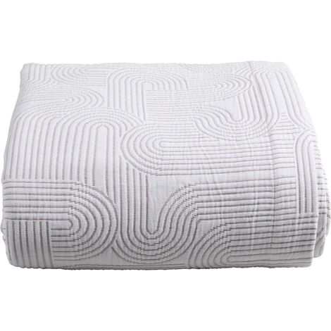 VIVARAISE - Jeté de lit Kiko doré - 240 x 260 cm - Coton 100% - Marque La Cerise sur le Gâteau (1/2)
