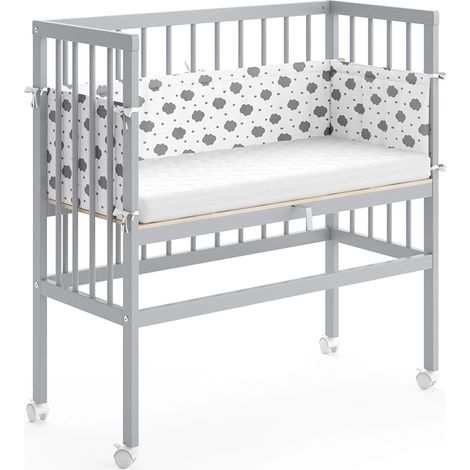 Cuna adicional Sophie, Gris, 94 x 90 cm 1 barandilla lateral, Vitalispa (1/5)