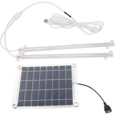 Bande LED solaire de croissance pour plantes aromatiques et horticoles, idéale pour balcon, serre, herbes aromatiques, légumes et fleurs (20 W).-AquaForge