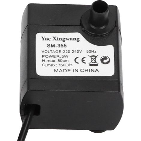 Pompe immergée silencieuse 5W pour fontaine d'aquarium, petite et résistante à l'usure, prise UE 220V (1/5)