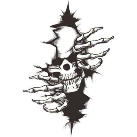 Skull Head Horror 22x32cm Stickers Decal Sticker for Car Vehicle Automobile Sticker