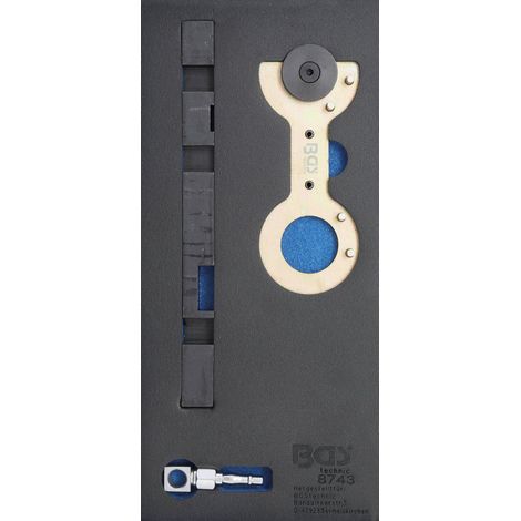 BGS Inserto carrello officina 1/3: Set di strumenti di regolazione doppio Vanos per BMW M52TU / M54 / M56 - 8743 (1/3)