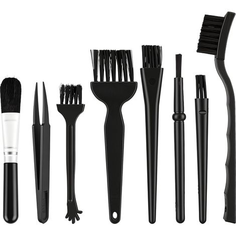 8 pièces Pinceau Nettoyage et Accessoires antistatiques pour Clavier, Ordinateur, téléphone et appareils électroniques, kit Nettoyage Ordinateur, kit nettoyage Appareil Photo (1/5)