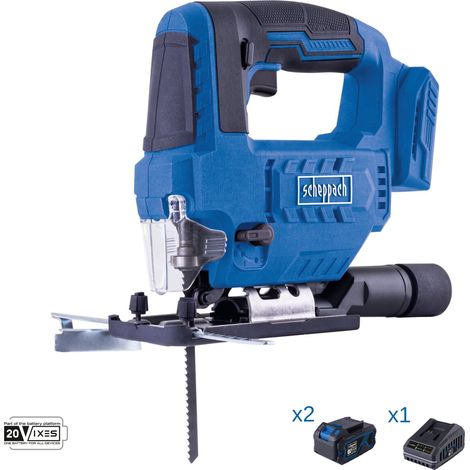 Stichsage 20V 2 Akkus 4.0Ah und Ladegerat ixes Scheppach c-js220-x