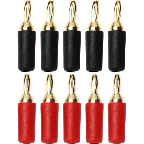 Paquete Ulisem de 5 pares (10 unidades) de conectores banana de 2,5 mm (1/4)