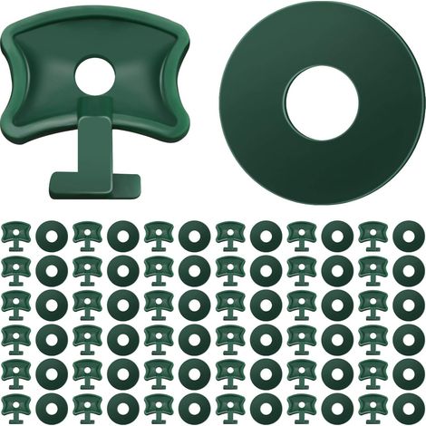 200 pezzi di clip a torsione per serra, clip di fissaggio in plastica per serra e rondelle, clip angolari di estensione per serra per isolamento in alluminio per serra, rete ombreggiante